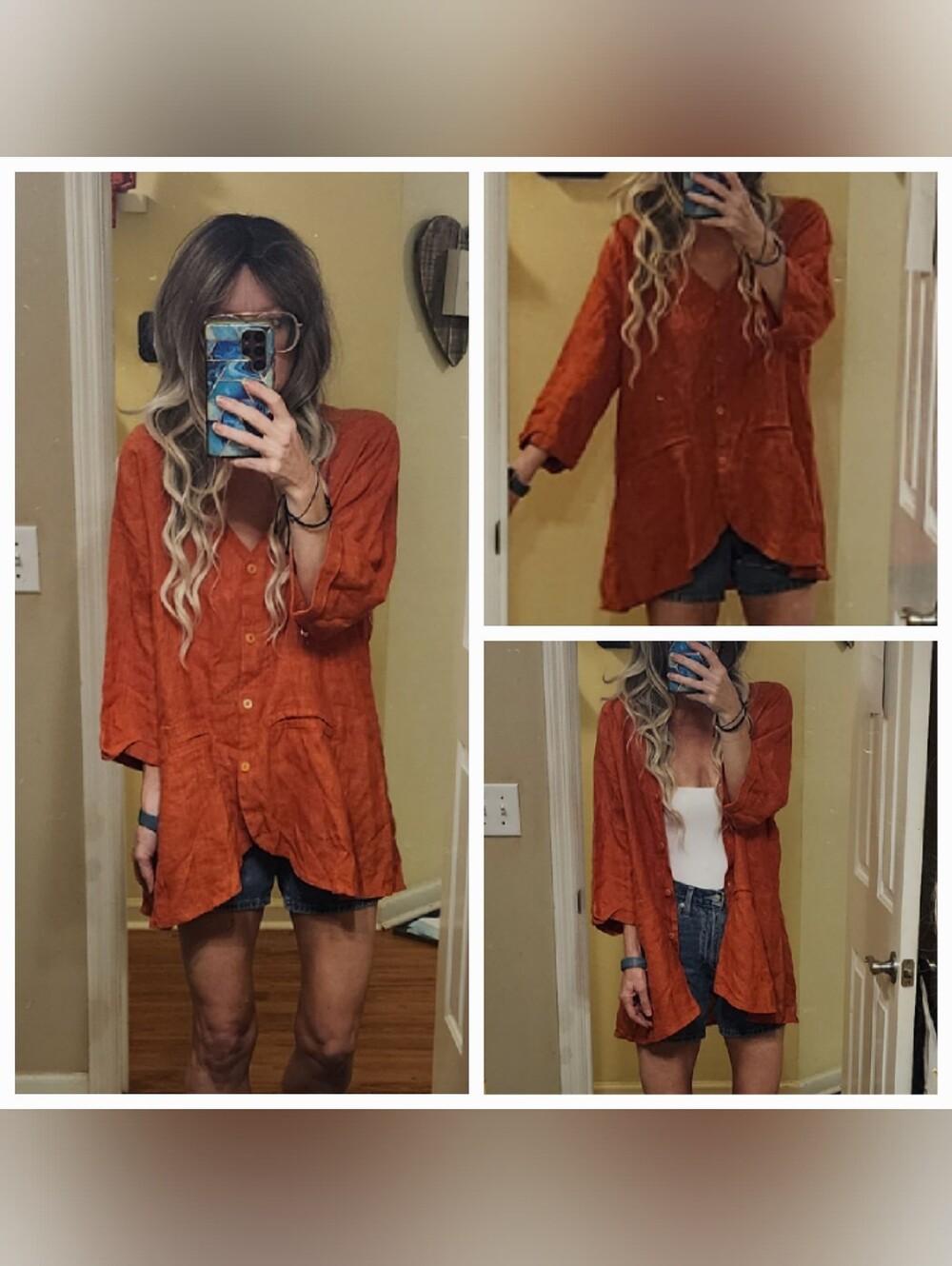 FLAX 100% LINEN Oversized Cardigan Blazer Shrug Cardi Jacket Blouse Top Boho